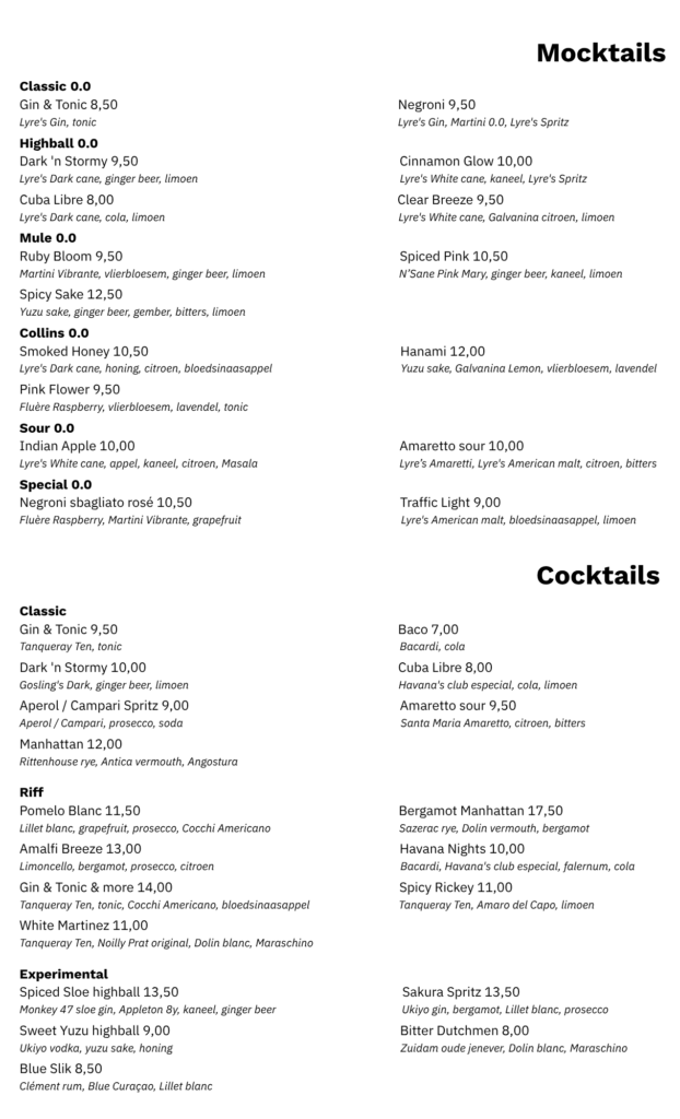 Cocktails Amsterdam Noord
